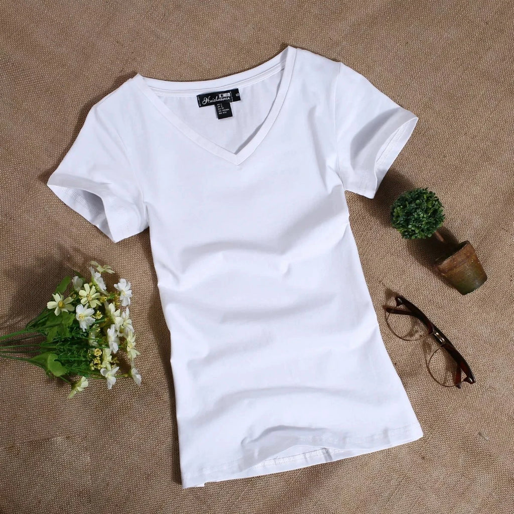 MRMT 2026 Women's T Shirt Casual Women Short Sleeved Slim Solid Color Simple Pure Tees Womens T-Shirt For Female Women T shirts