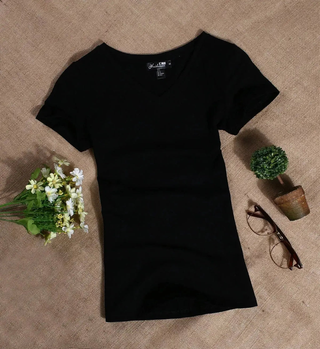 MRMT 2026 Women's T Shirt Casual Women Short Sleeved Slim Solid Color Simple Pure Tees Womens T-Shirt For Female Women T shirts