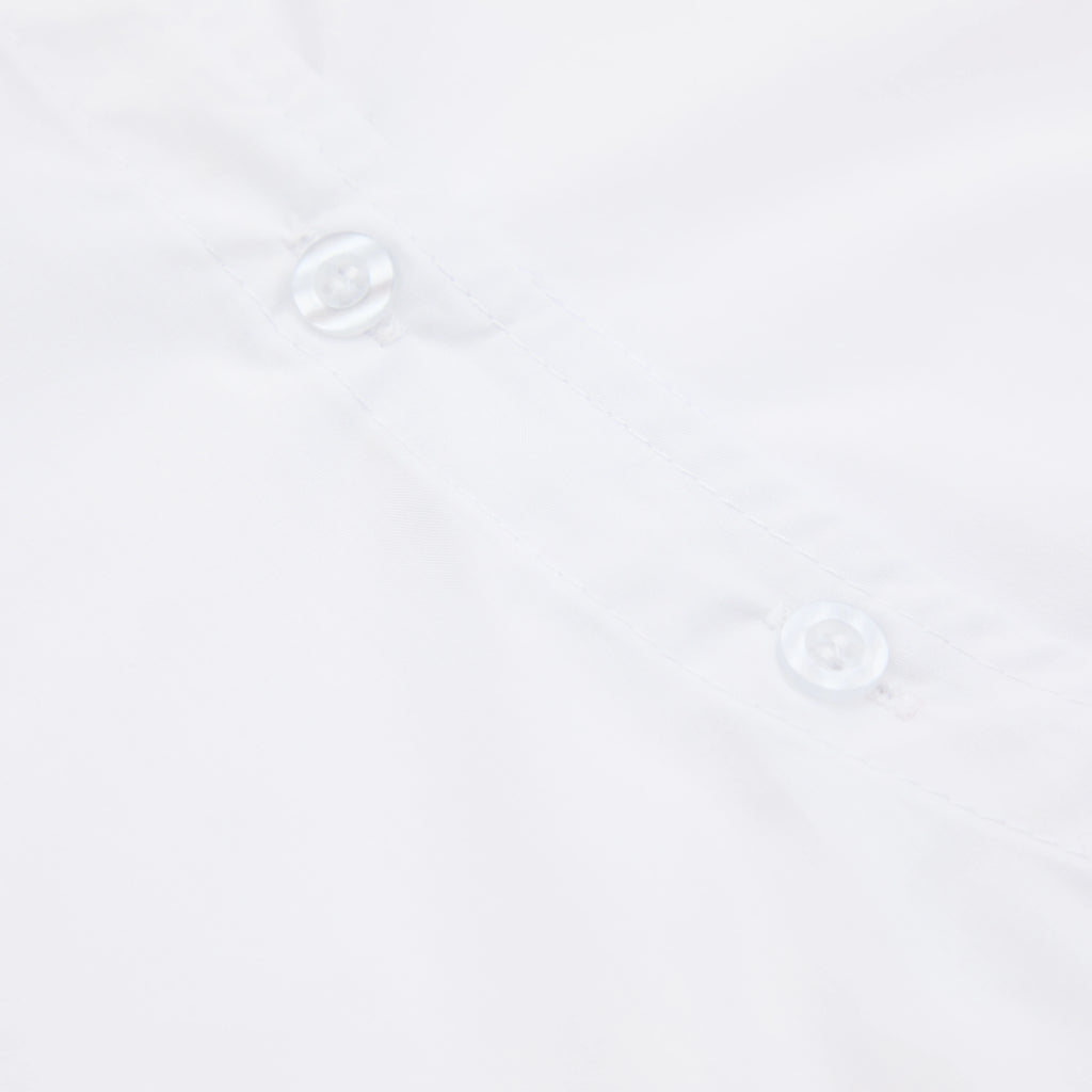 New Women's Fashion Casual Polo Neck Bow Tie up Short Edition Double Breasted Poplin Shirt